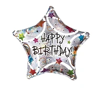 18" Happy Birthday Foil Holographic Balloon
