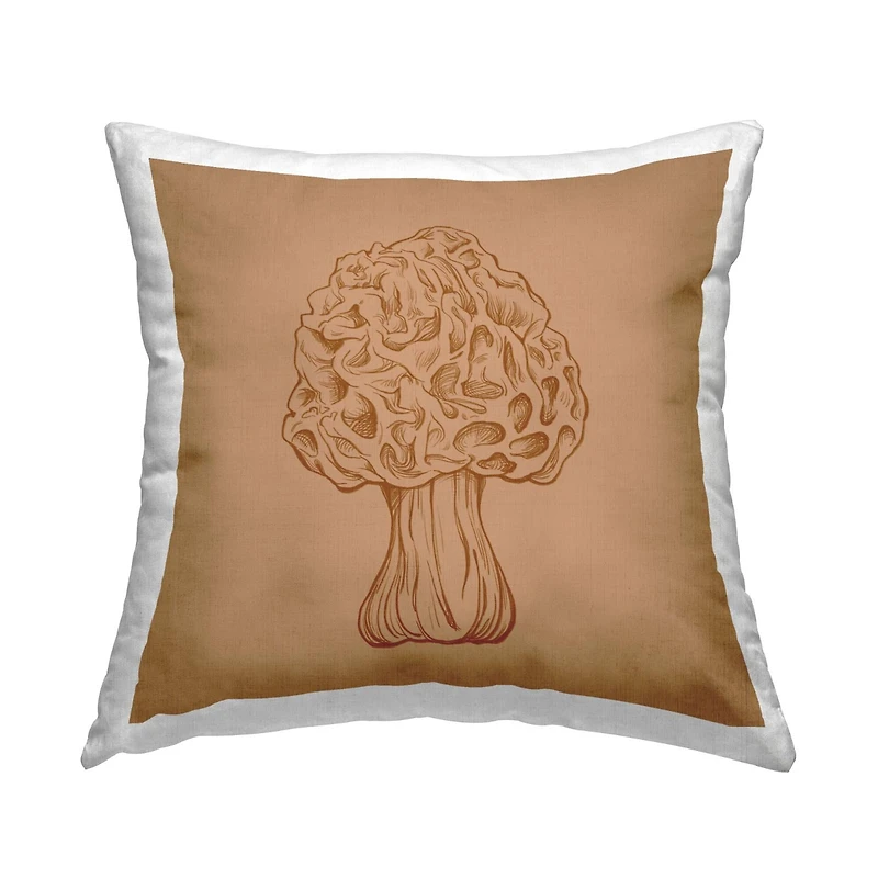 Stupell Industries Detailed Mushroom Botanical Forest Vegetation Throw Pillow, 18" x 18"