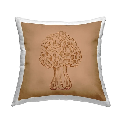 Stupell Industries Detailed Mushroom Botanical Forest Vegetation Throw Pillow, 18" x 18"