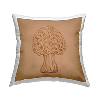 Stupell Industries Detailed Mushroom Botanical Forest Vegetation Throw Pillow, 18" x 18"
