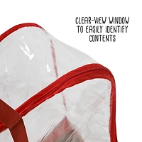 Honey Can Do 30" Red Clear-View Christmas Storage Bags with Handles, 2ct.