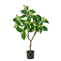 4ft. Potted Grapefruit Flower Artificial Tree
