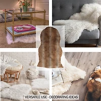 Hastings Home Faux Sheepskin Fur Rug