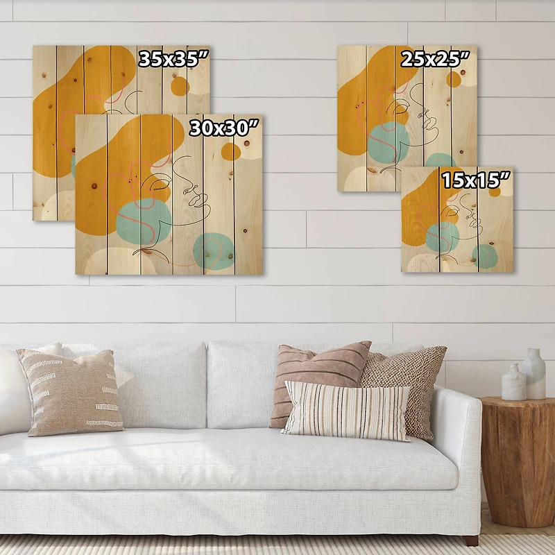 Designart - Minimal One Line Portrait of Female Face I