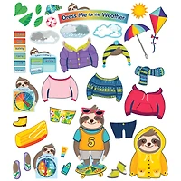 Carson Dellosa Education™ One World Dress Me for the Weather Sloth Bulletin Board Set