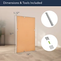 Head West Pave Brushed Nickel Stylish Bathroom & Wall Mirror