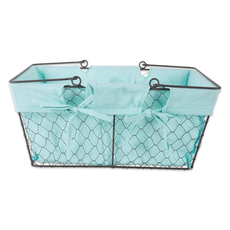 DII® Aqua Chicken Wire Egg Basket
