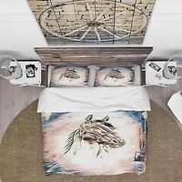 Designart 'Freehand Horse Farmhouse