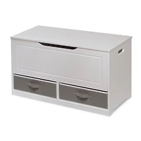 Badger Basket White Up & Down Toy & Storage Bench