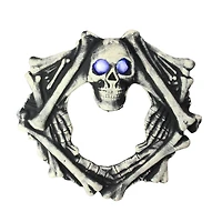 18.5'' Pre-Lit Skeleton Artificial Halloween Wreath