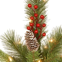 4ft. Pre-Lit Feel Real® Bristle Berry Artificial Entrance Christmas Tree, Clear Lights