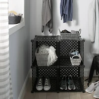 Organize It All Black Stacking Cubes, 4ct.