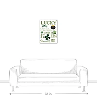 St. Patrick's Day Words 18" x 24" Canvas Wall Art