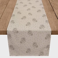 90" Floral Dots Cotton Twill Runner