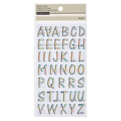 12 Packs: 80 ct. (960 total) Small Silver Alphabet Stickers by Recollections™