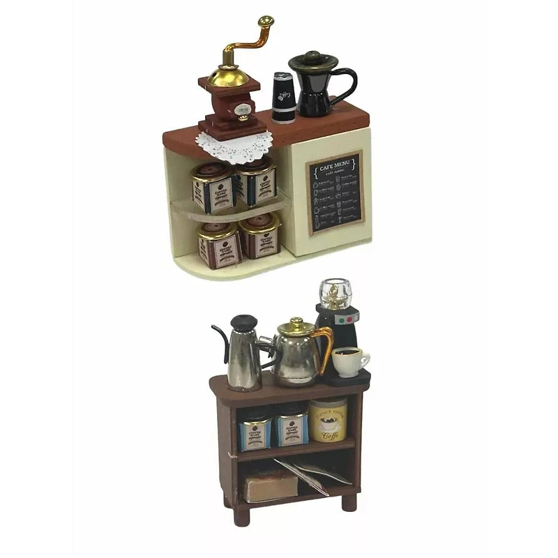 Wizardi Coffee Shop Miniature Dollhouse Roombox Kit