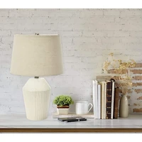 Hello Honey® 21" Round Stoneware Desk Lamp