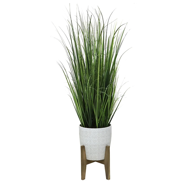 Flora Bunda® 50" Onion Grass In 10" Catheral Ceramic Pot On Stand