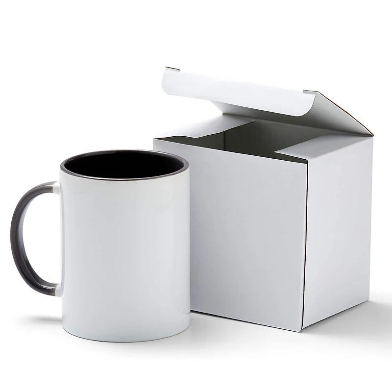 8 Pack: Cricut® 15oz. White & Gray Ceramic Mug Blank
