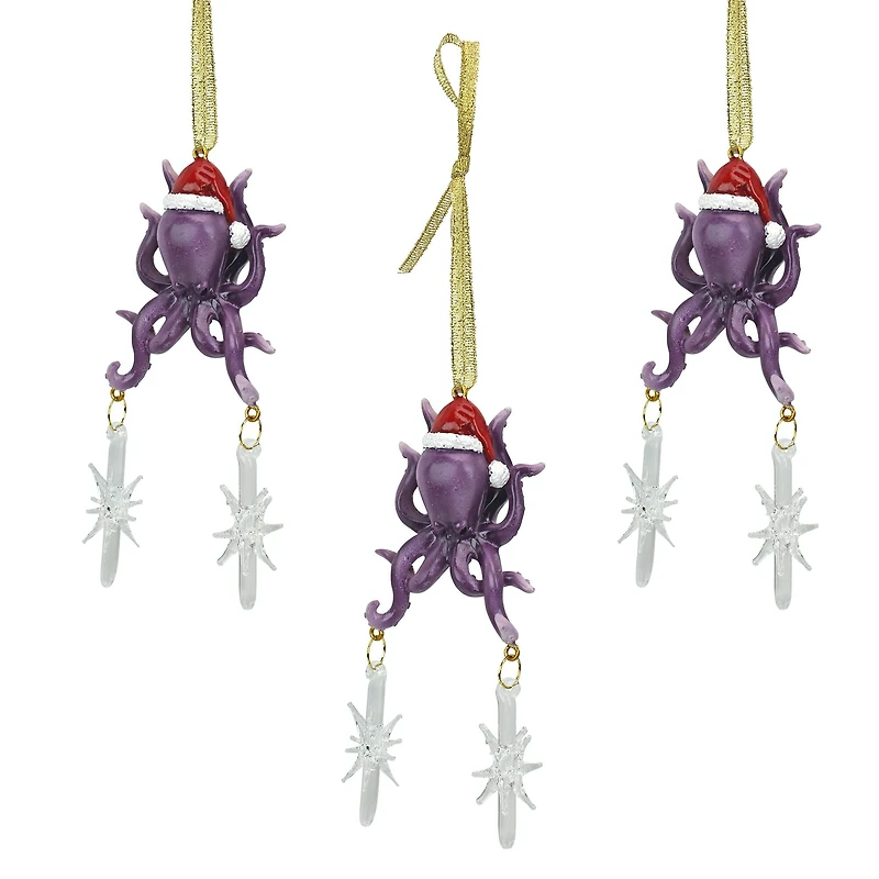 Design Toscano 3ct. Tenacious Tentacles Octopus Ornaments