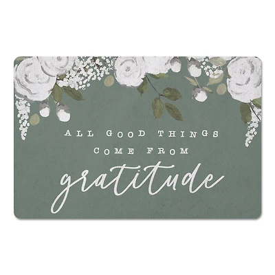 Good Things Come With Gratitude 18" x 27" Floor Mat