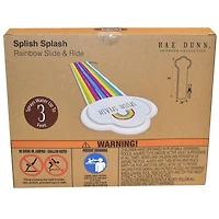 Rae Dunn 16ft. Splish Splash Rainbow Slide & Ride with Sprinkler