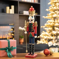 Glitzhome® 24" Wooden Christmas King Nutcracker
