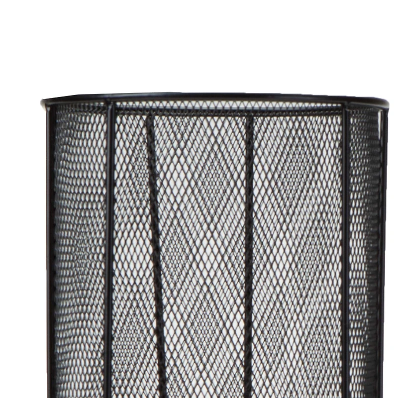 Mind Reader Black Metal Mesh Umbrella Holder Rack Stand