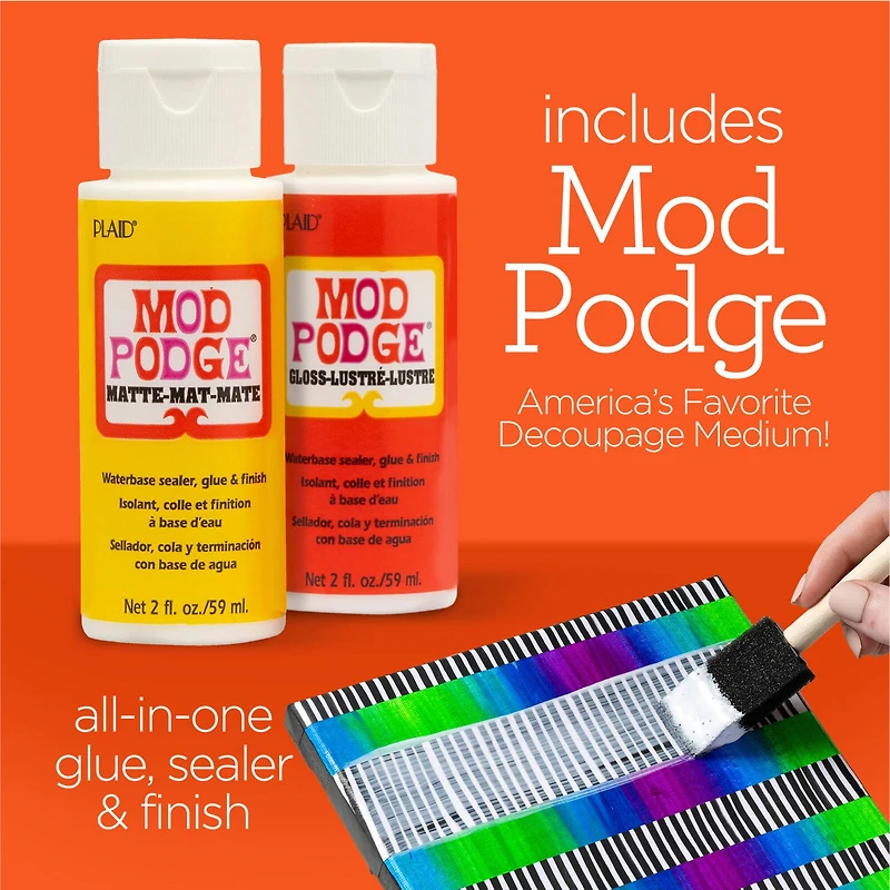 Apple Barrel® Acrylic Neon Paints & Mod Podge 13 Piece Set
