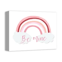 Be Mine Rainbow Polka Dots 11" x 14" Canvas Wall Art