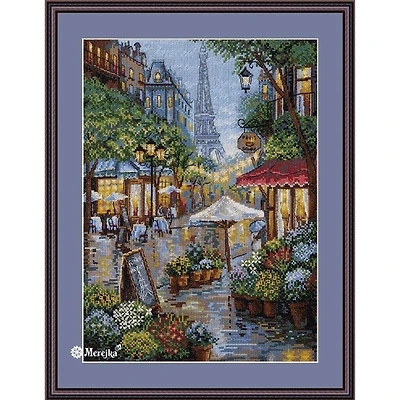 Merejka Rainy Paris Counted Cross Stitch Kit