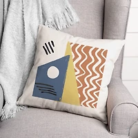 Geometric Fun Shapes 18" x 18" Throw Pillow