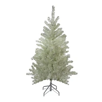 4.5ft. Unlit Metallic Platinum Tinsel Artificial Christmas Tree