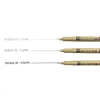 Pigma® Micron™ Fine Line Black 3 Piece Pen Set