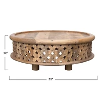 Hello Honey® Hand-Carved Mango Wood Coffee Table