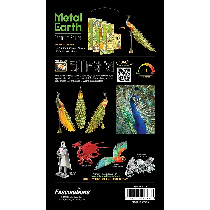Metal Earth® Premium Series Peacock Metal Model Kit