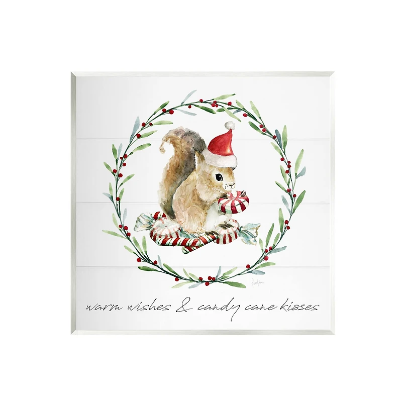 Stupell Industries Warm Wishes & Candy Kisses Phrase Wall Plaque Art