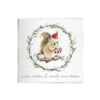 Stupell Industries Warm Wishes & Candy Kisses Phrase Wall Plaque Art