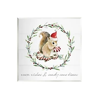 Stupell Industries Warm Wishes & Candy Kisses Phrase Wall Plaque Art