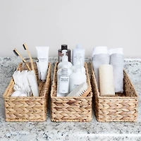 Household Essentials Water Hyacinth Rectangular Storage Basket