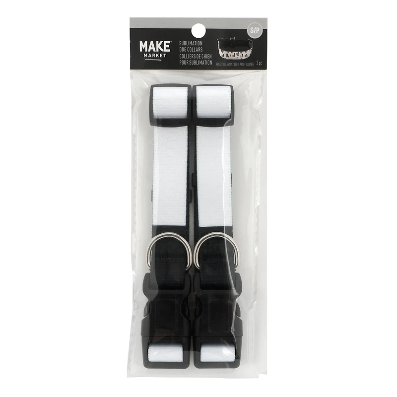Small Sublimation Dog Collar by Make Market®, 2ct.