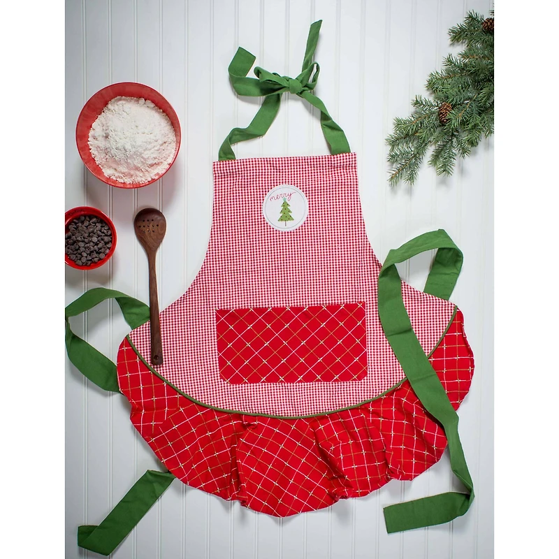 DII® Merry Christmas Ruffle Apron