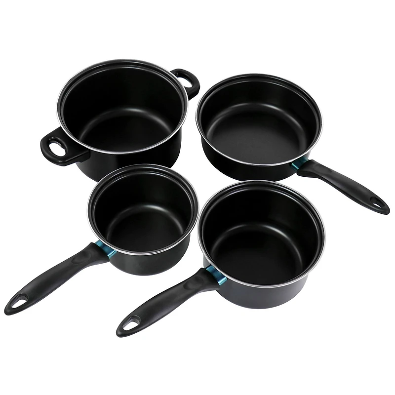 Gibson Home® Newton 7-Piece Black Carbon Steel Cookware Set