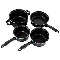 Gibson Home® Newton 7-Piece Black Carbon Steel Cookware Set