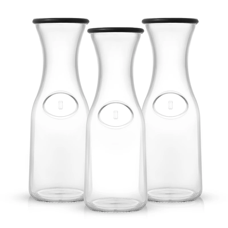 JoyJolt® 35oz. Hali Glass Carafe Bottle Pitchers Set