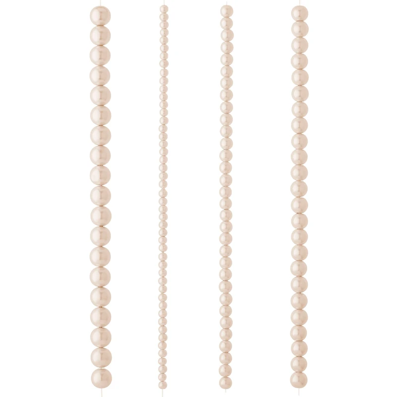 Light Pink Glass Pearl Round Beads by Bead Landing™