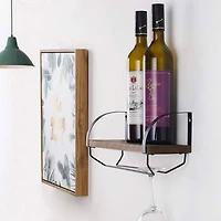 Wall Mounted Wood Wine Rack