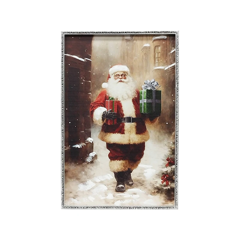 30" Santa with Gifts Canvas Wall Décor by Ashland®