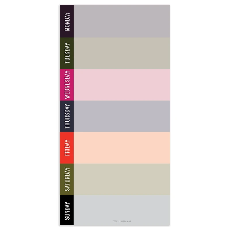 TF Publishing Weekly Vibrant Plans Memo Magnet List Pad