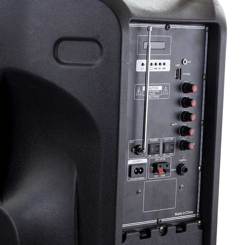 beFree Sound 15" Bluetooth Rechargeable Party Speaker With Illuminating Lights